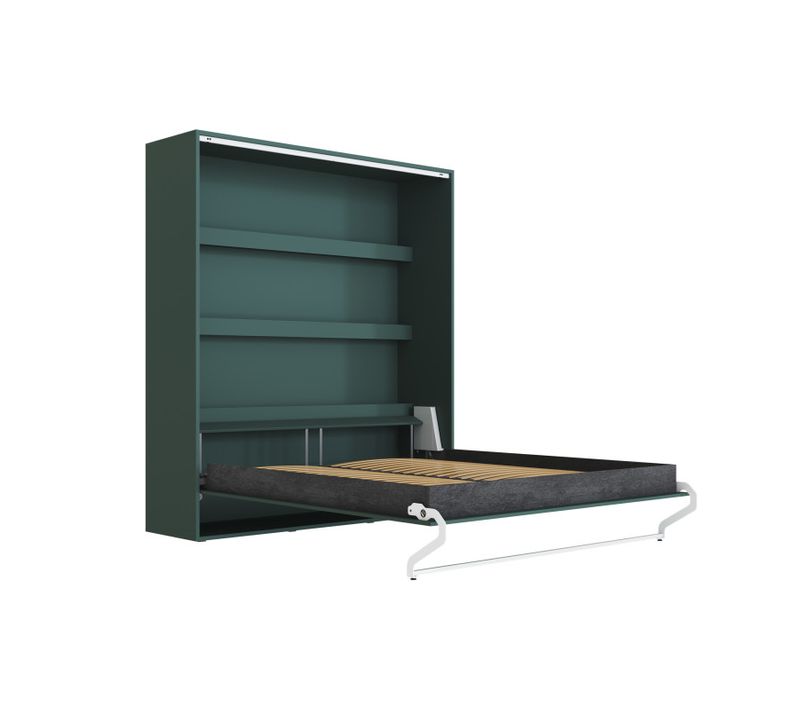 Lit Armoire 160x200cm Lit Escamotable M3 Lit Mural Vert Pierre