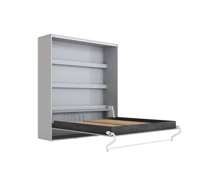 Lit Armoire 160x200cm Lit Escamotable M3 Lit Muralgris Perle