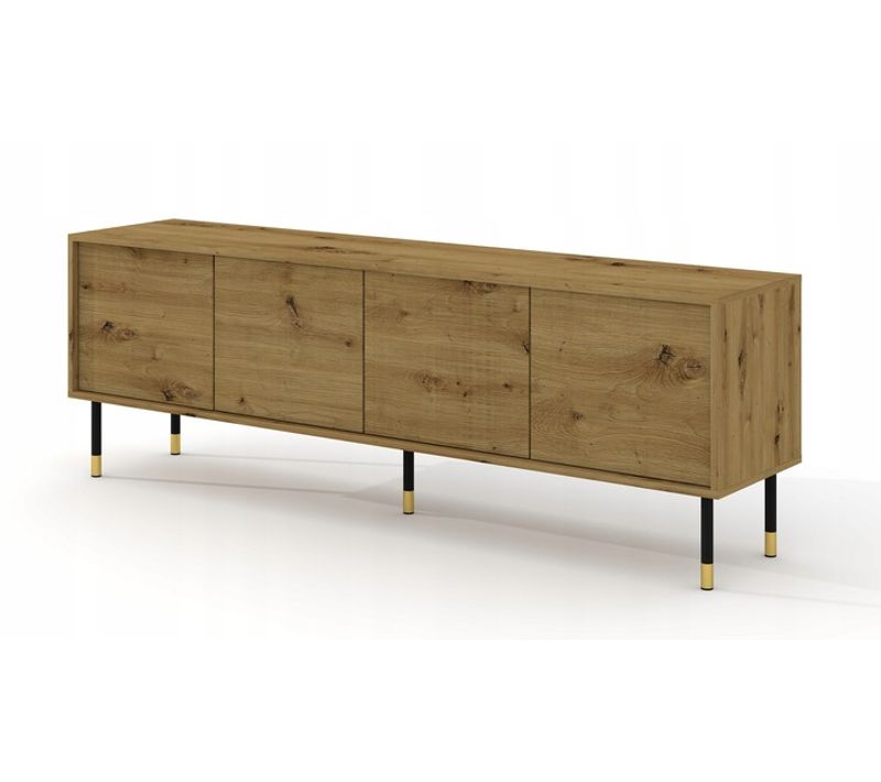 Meuble TV 180x40x60 Cm Meuble Hi-fi Luxueux Sur Pied Couleur Chêne Artisan Meshewood