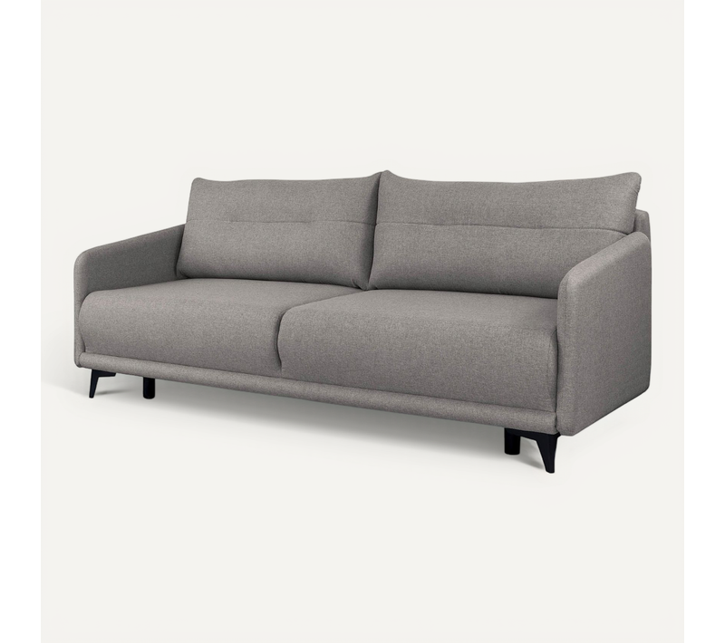 Canapé Convertible 3 Places Tissu Rozi 3dl11 210x99cm Capuccino