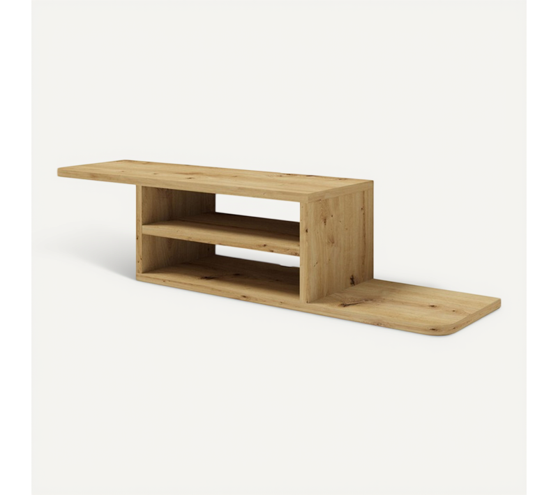 Meuble TV 90x20x22 Cm Chêne Artisan Dela Meuble Hi-fi Avec Étagère