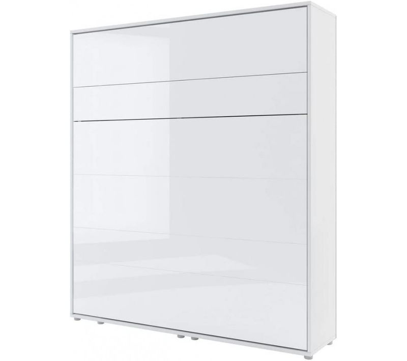 Lenart Lit Escamotable Matelas Inclus Vertical 180x200cm Blanc Mat Lit Rabattable"consus"