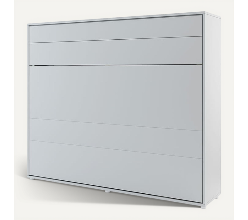 Lenart Armoire Lit Escamotable Horizontal 160x200 Cm Gris Lit Rabattable Lit Mural"consus"