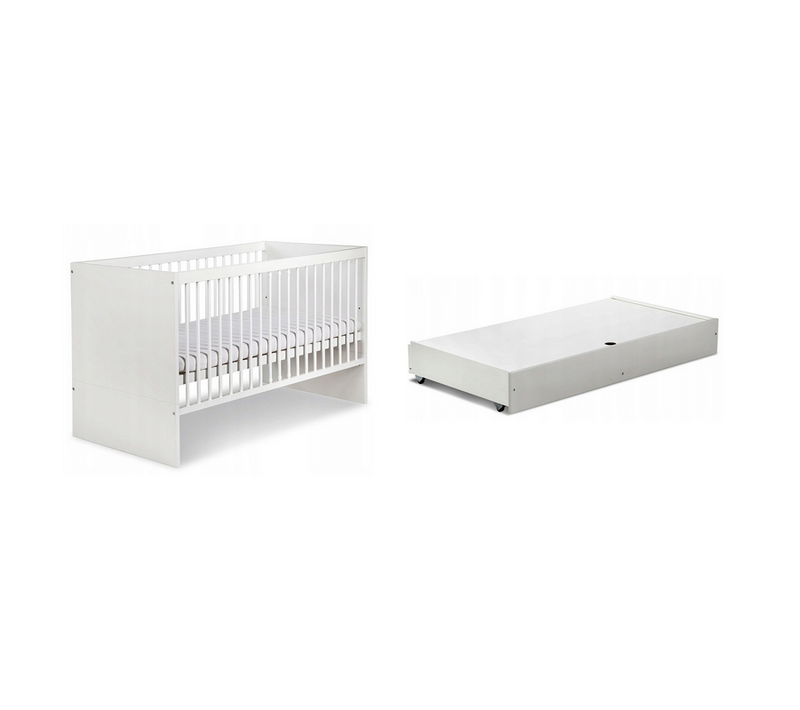 Lit Bébé 120x60cm Blanc Avec Tiroir Dalya Lit à Barreaux Amovible