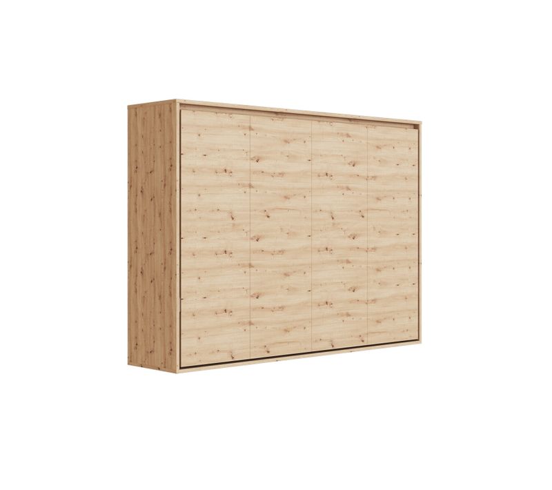 Lit Escamotable 160x200cm Horizontal M2 Lit Mural Chene Sauvage