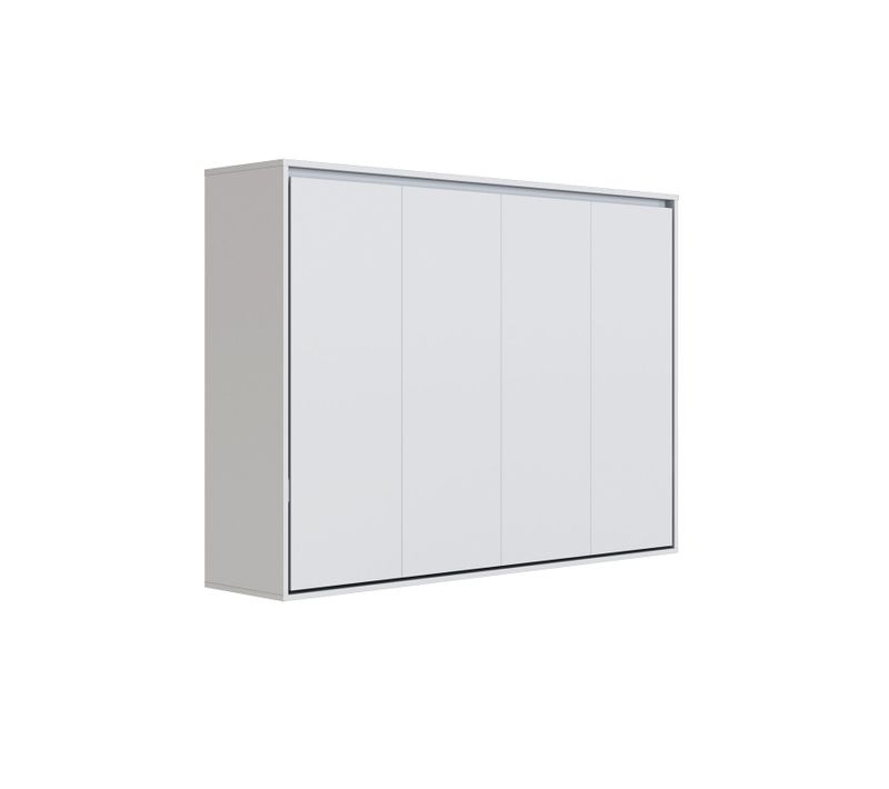 Lit Escamotable 160x200cm Horizontal M2 Lit Mural Gris Perle