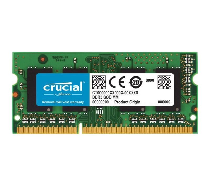 Mémoire PC Portable So-dimm Ddr3 - 4 Go - 1600 Mhz - Cas 11 (ct51264bf160b)