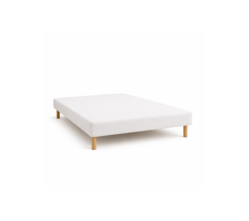 Sommier Tapissier Blanc 120x190 Cm - Fabrication Française Artis