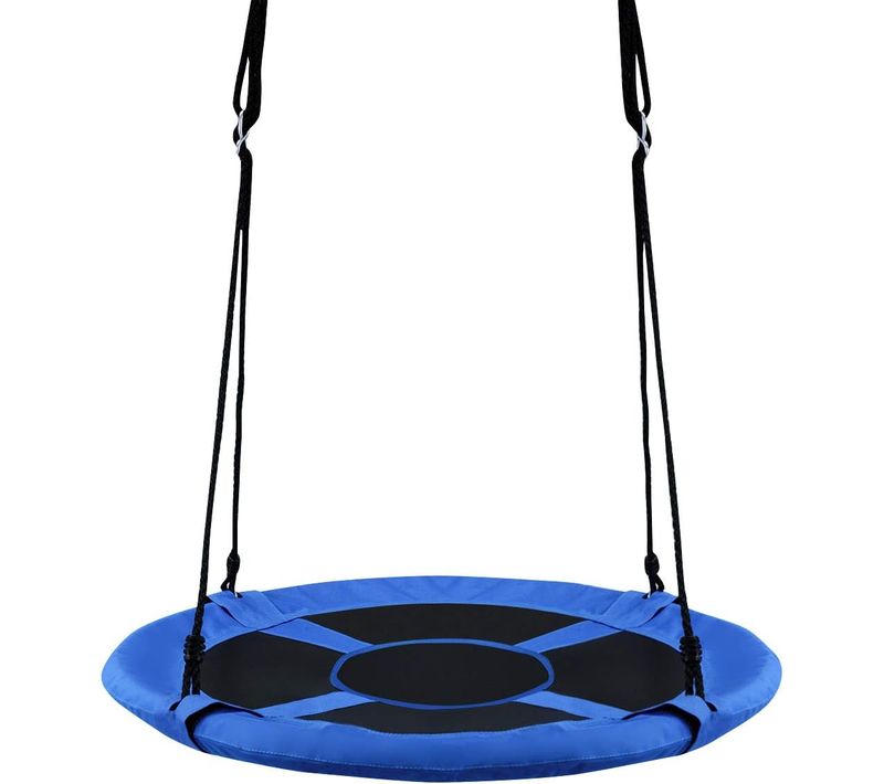 Balançoire Nid D'oiseau D. 100cm Enfants Avec Cordes Réglables (100-180cm), Charge 150kg
