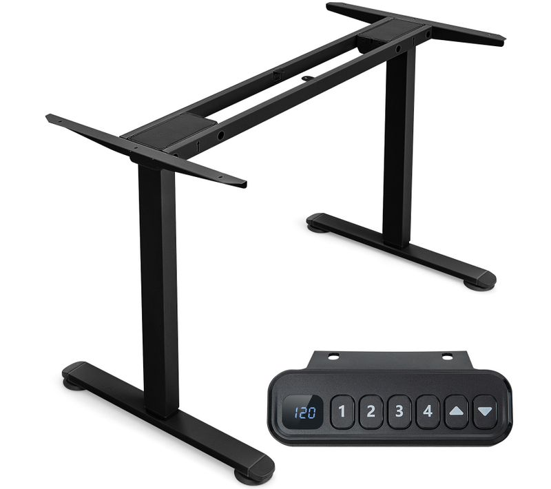 Bureau Assis Debout/ Pied De Bureau Electrique Réglable En Hauteur De 70 à 120 Cm,2 Moteurs,noir