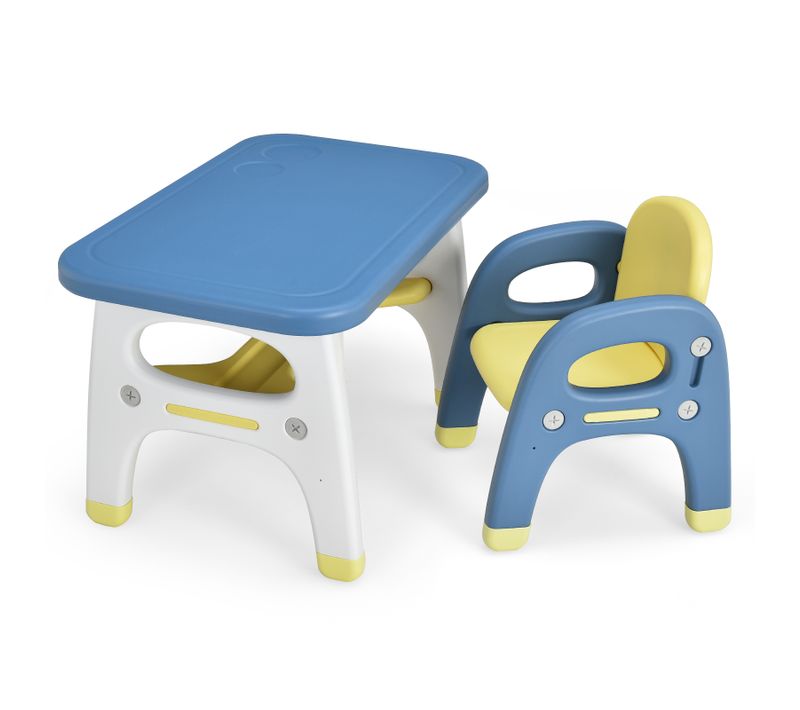 Ensemble Table Et Chaise Pour Enfants Avec Décor Dinosaure Jeux De Construction Plateau De Rangemen