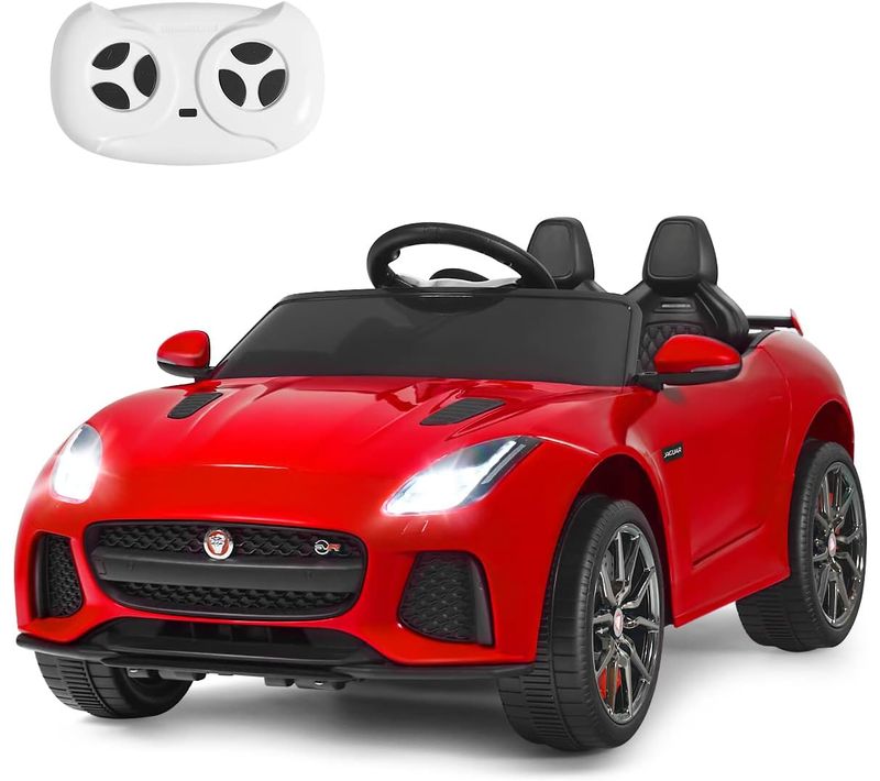 Jaguar Voiture Électrique 12v/4,5 Pour Enfants 3-8 Ans, Télécommande 2.4g, Rouge