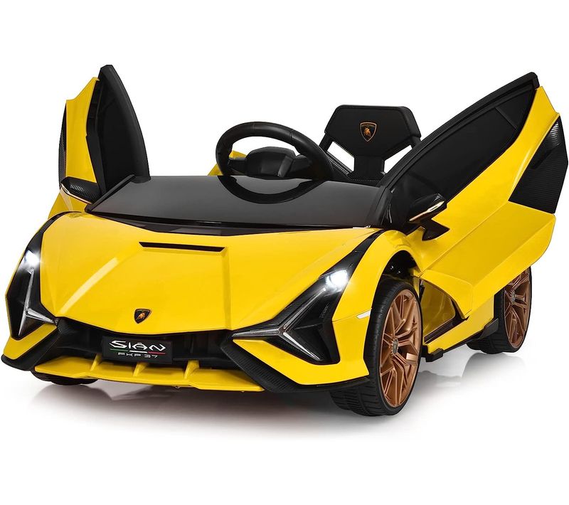 Lamborghini Voiture Électrique 12v Enfants Avec Télécommande 2,4g 2 Portes Papillons
