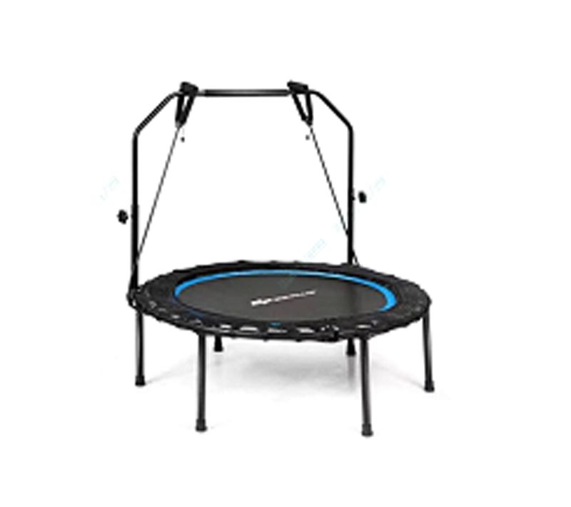 Trampoline De Fitness Pliable 101cm Avec 2 Bandes De Résistance Main Courante Pour Enfants