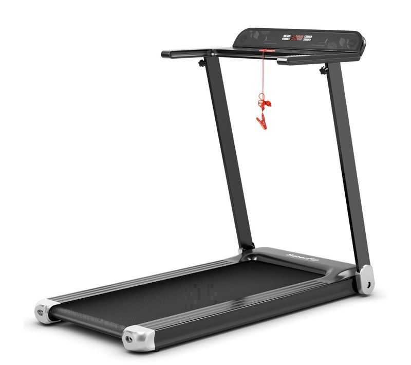 Tapis De Course Pliable Avec 12 Programmes, 12 Km/h, Tapis De Marche Électrique,Argent