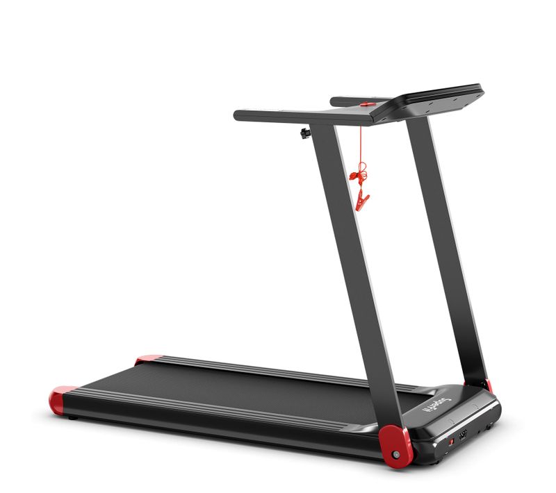 Tapis De Course Pliable Avec 12 Programmes, 12 Km/h, Tapis De Marche Électrique Rouge