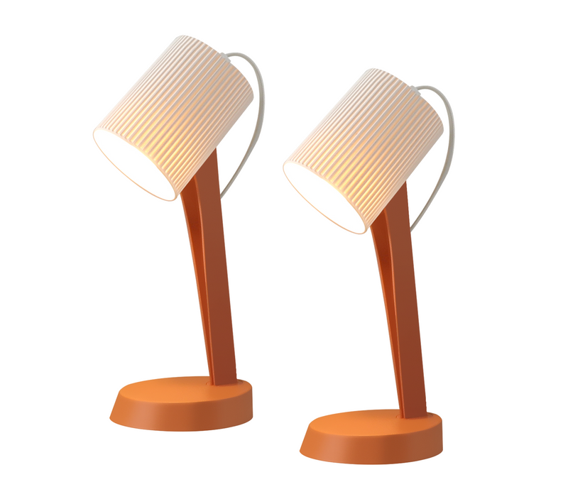Lampe De Table De Salon Lampe De Chevet Avec Câble Lot De 2 Petites Lampes Orange E14