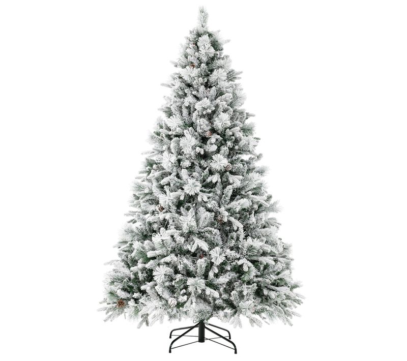 Sapin De Noël Artificiel 210cm Lumineux LED, Lumières Multicolores, 8 Modes D'éclairage