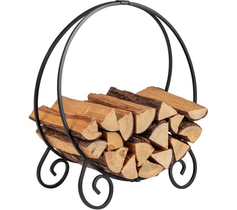 Range Buche, Porte Buche Intérieur Extérieur, Rangement Bois, Design Compact, Montage Facile