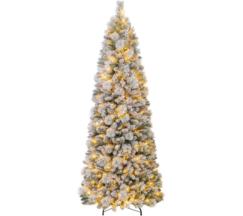Sapin De Noël Artificiel 210 Cm, 680 Pointes De Branches, 200 Lumières LED Blanc Chaud