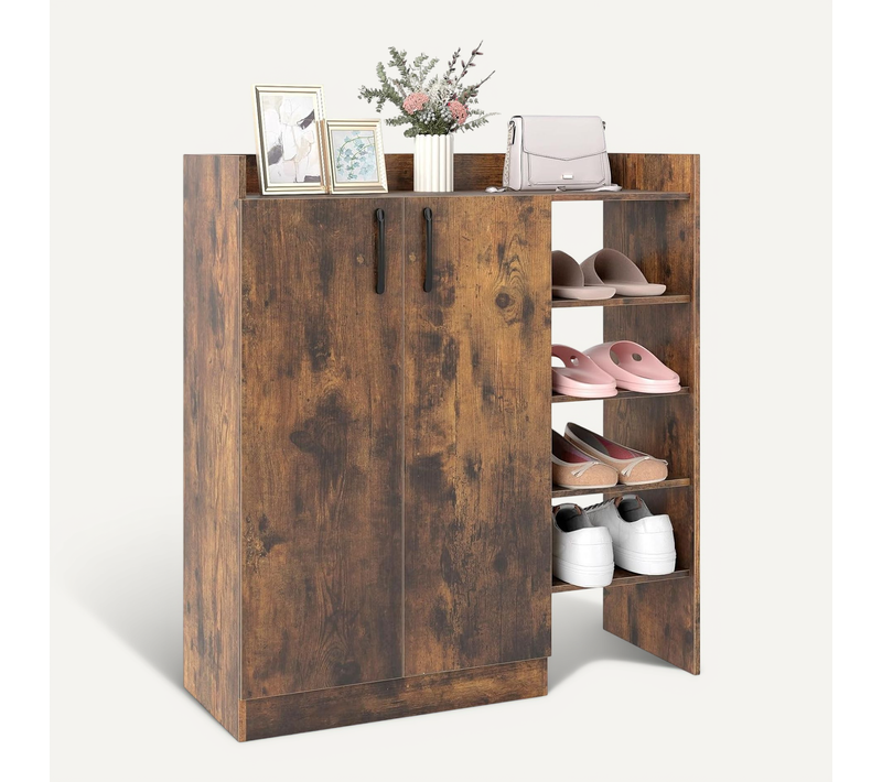 Meuble à Chaussure à 3 Niveaux, étagères Réglables Amovibles, 83 X 31,5 X 90 Cm (industriel)