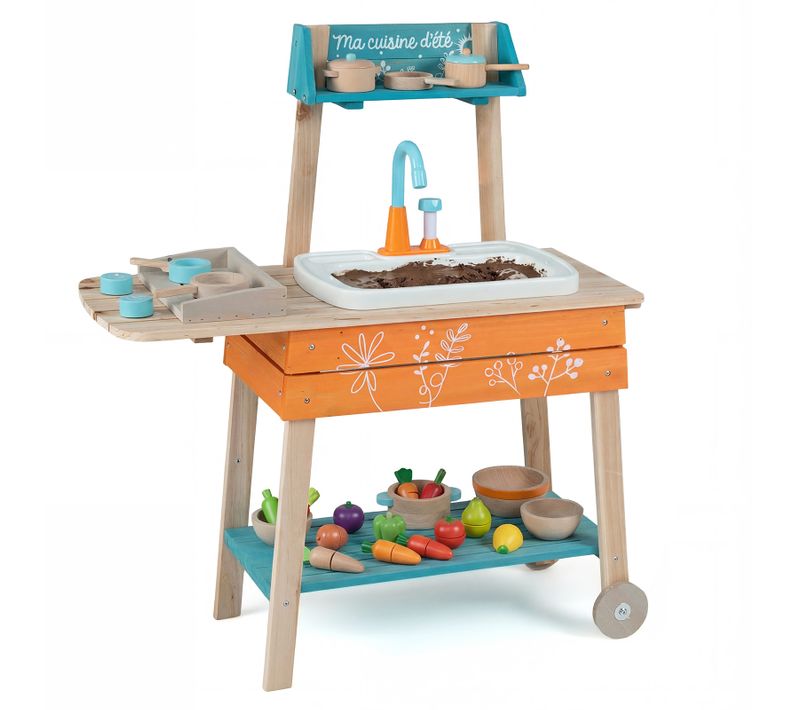 Cuisine Extérieure Enfant Avec Grille De Barbecue, Système De Circulation D'eau