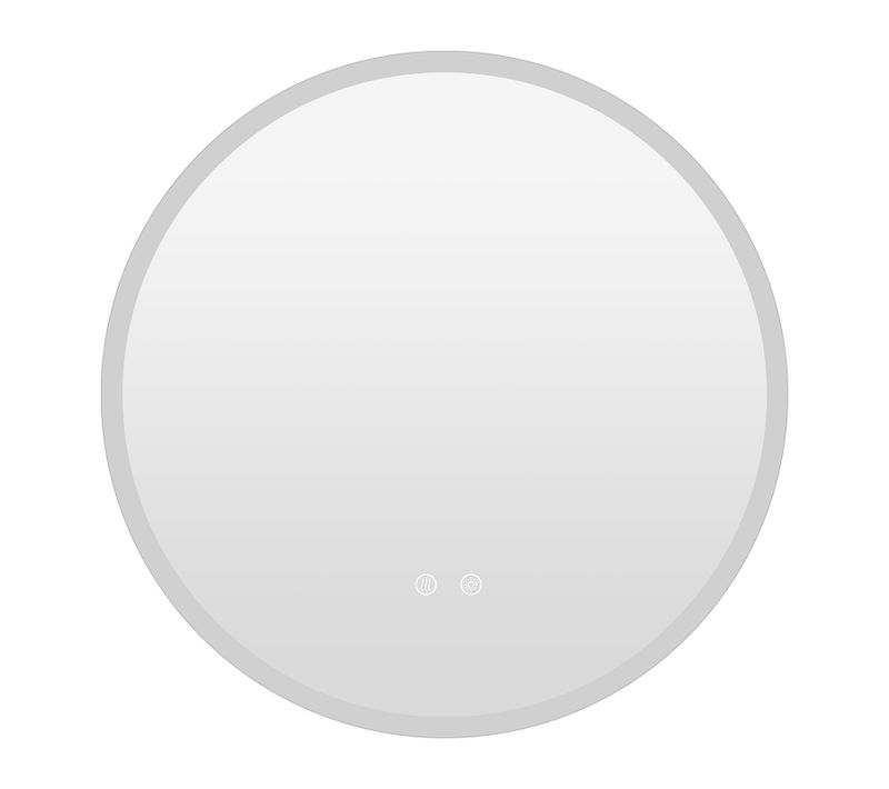 Miroir Salle De Bain Avec Eclairage, Miroir Mural Rond Antibuée (ø 70 Cm,style 1)