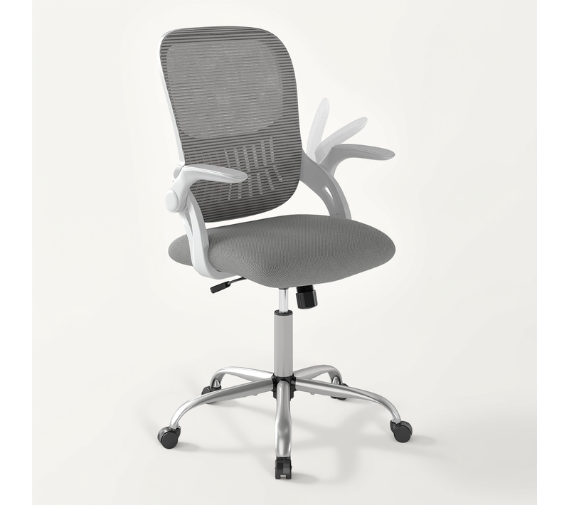 Chaise Bureau Ergonomique,dossier En Maille Respirante,fauteuil Bureau Avec Accoudoirs Relevables