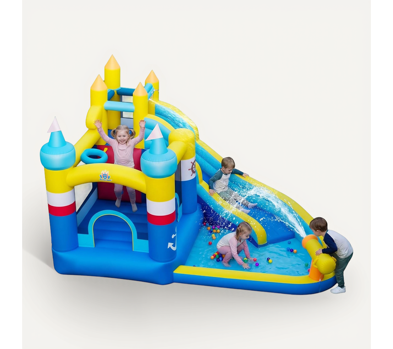 Château Gonflable Sur Thème Navires Avec Toboggan, Maison De Saut, Aire De Jeux Gonflable