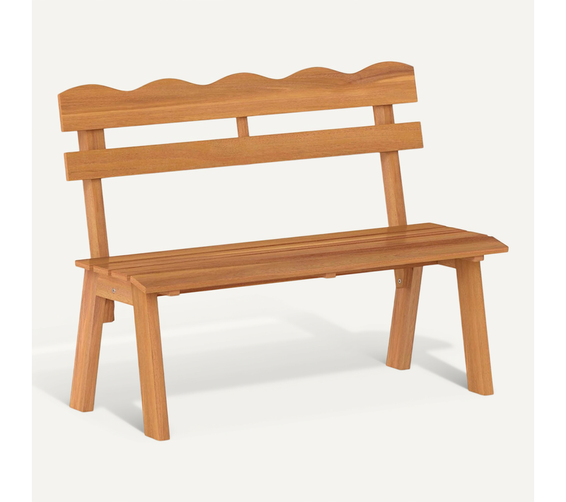 Banc De Jardin En Bois D'acacia, Banc Exterieur Jardin à 2 Places (105 X 47,5 X 80 Cm)