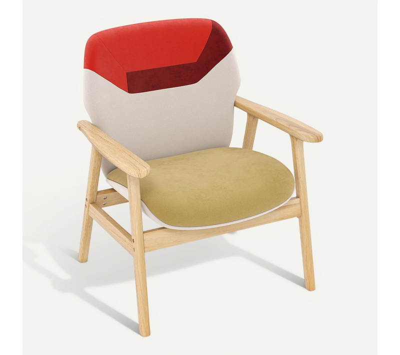 Fauteuil D'appoint Moderne, Chaise Rembourrée Avec Dossier Spacieux, Coussin D'assise En Mousse