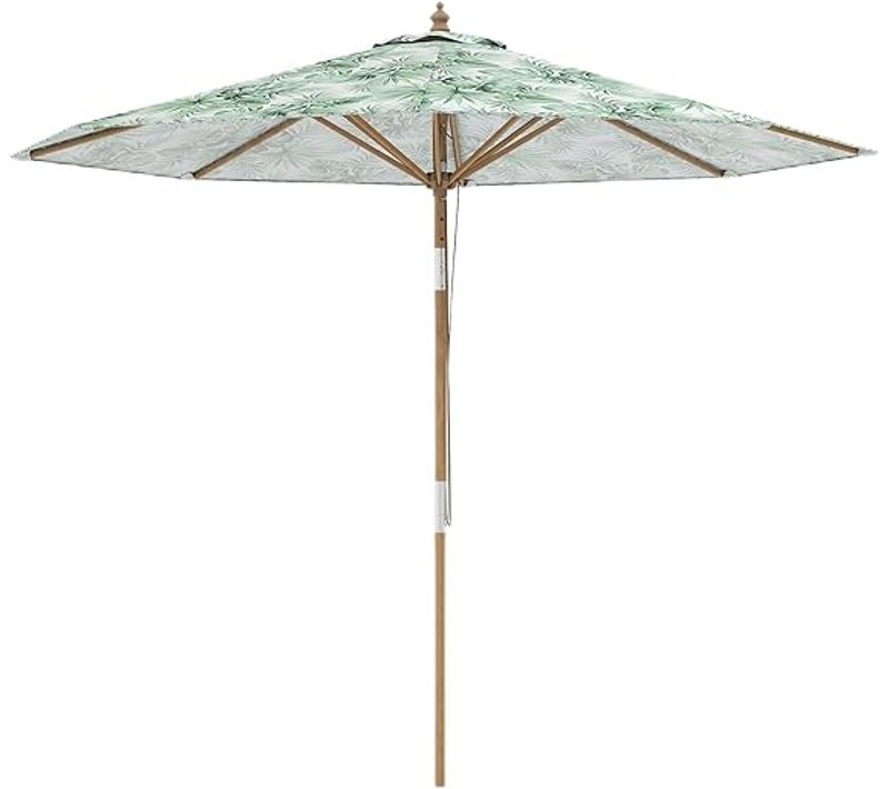 Parasol De Jardin Extérieur Φ270 Cm, Parasol De Plage Inclinable Sans Pied, Vert