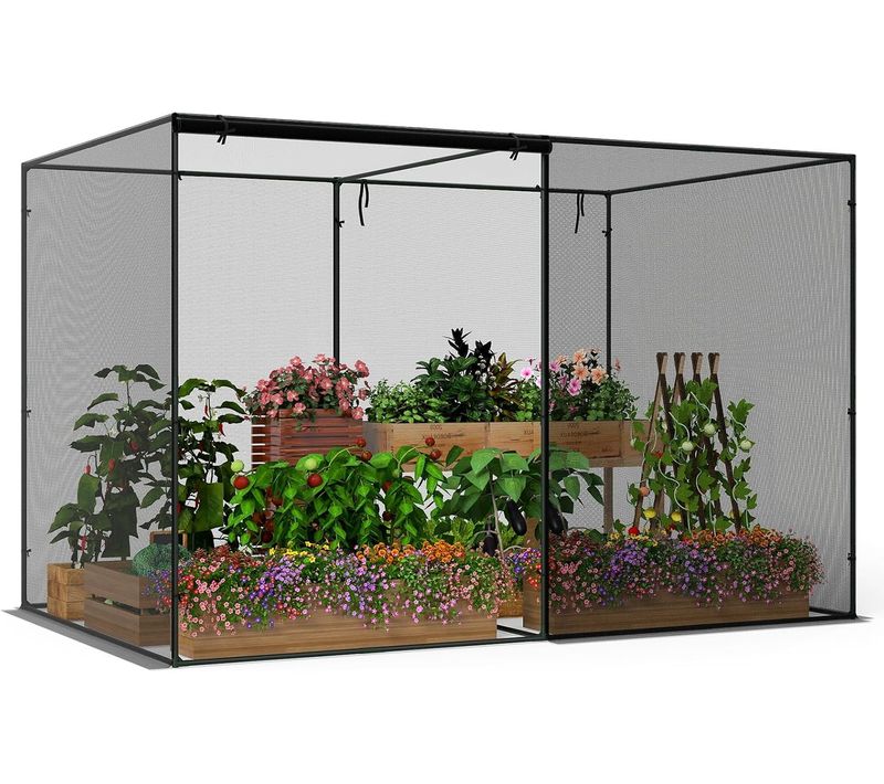 Serre De Jardin Avec Filet De Protection, Cage De Culture Pour Plantes, 310 X 200 X 200 Cm
