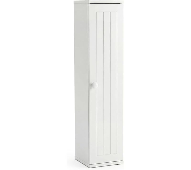 Armoire De Papier Toilette Sur Pied, Petit Meuble Salle De Bains Avec 5 Compartiments, Blanc