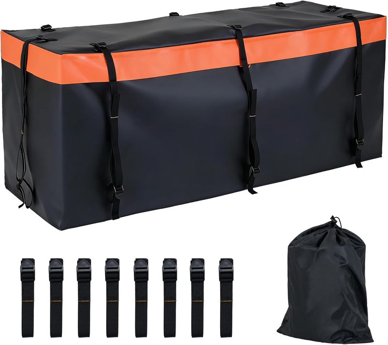 Coffre Attelage 453 L, Coffre Arrière Pour Attelage De Remorque Avec Pvc Imperméable