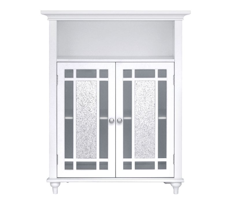 Placard De Rangement Meuble Bas De Salle De Bain Blanc