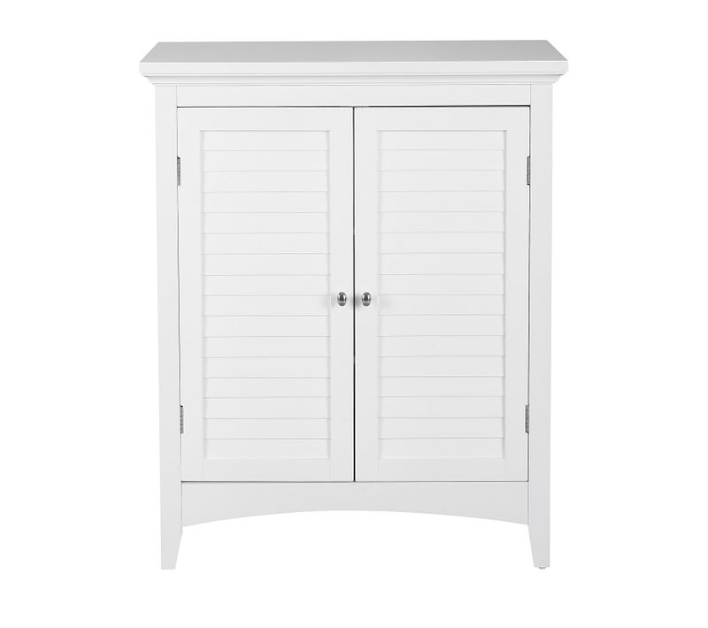 Meuble Bas De Rangement Commode Salle De Bain Glancy Blanc