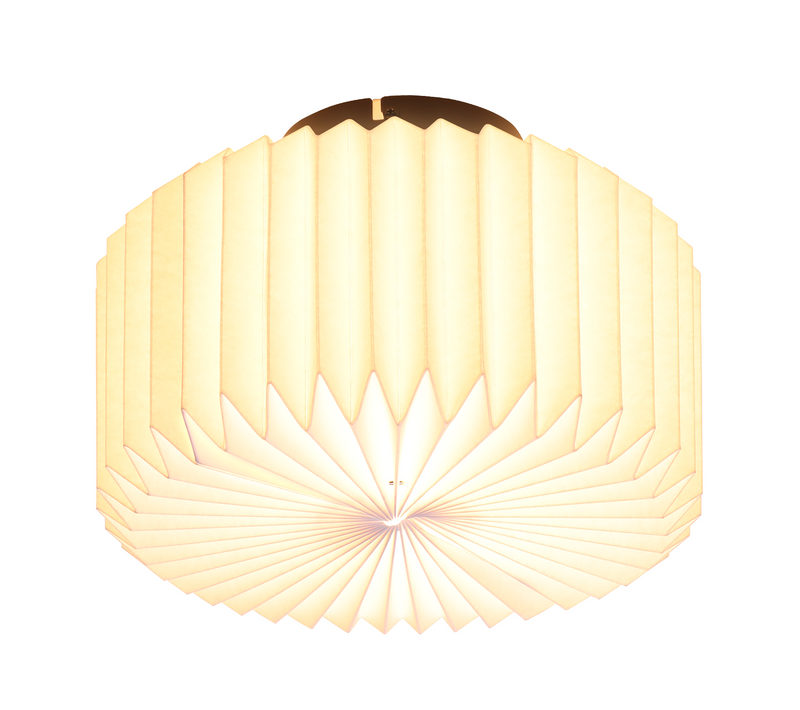 Plafonnier Vintage Industriel – Blanc, Abat-jour En Papier, Culot G9, Métal (ampoule Non Incluse)