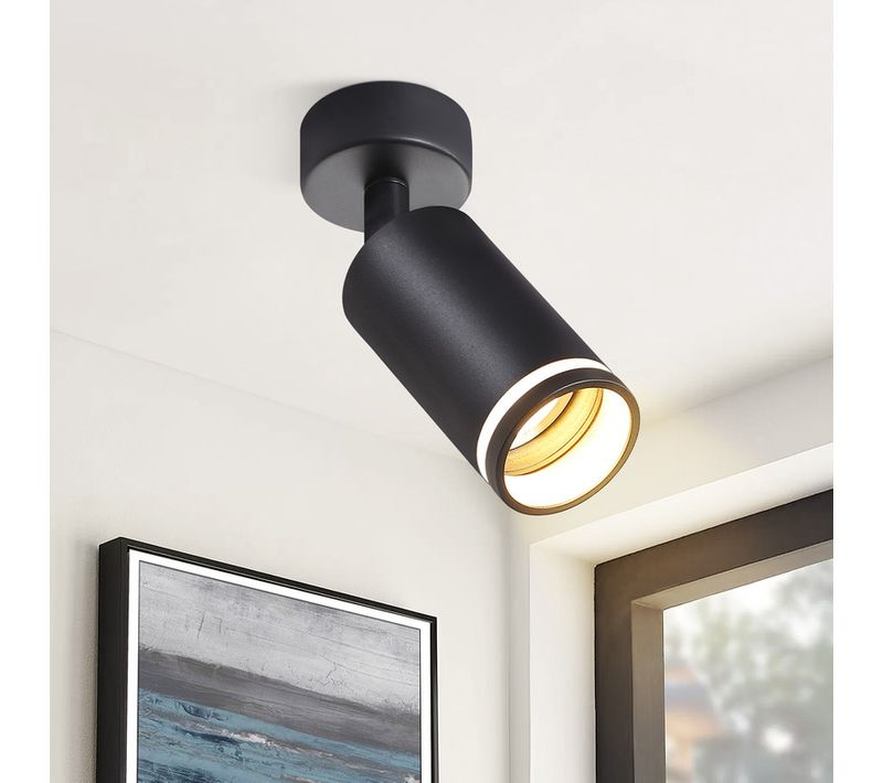 Plafonnier 1 Flamme Gu10 Métal Plafonnier Moderne Lampe De Couloir Pour Cuisine Bureau