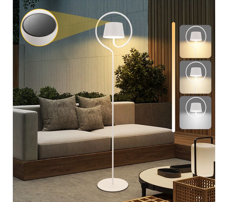 Lampadaire LED Solaire d'extérieur lampadaire sur pied Tactile à Intensité  Pour Chambre