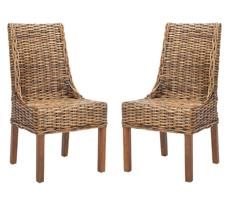 Chaises De Salle à Manger Cressie Lot De 2 Neutre Rotin