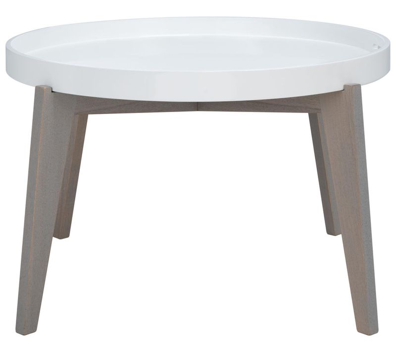 Tables D'appoint Leonor Gris/blanc Bois Embouti 71 X 71 X 45 Cm