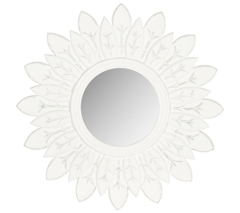 Miroir Sun King Blanc Bois D'ingenierie 76 X 2 X 76 Cm