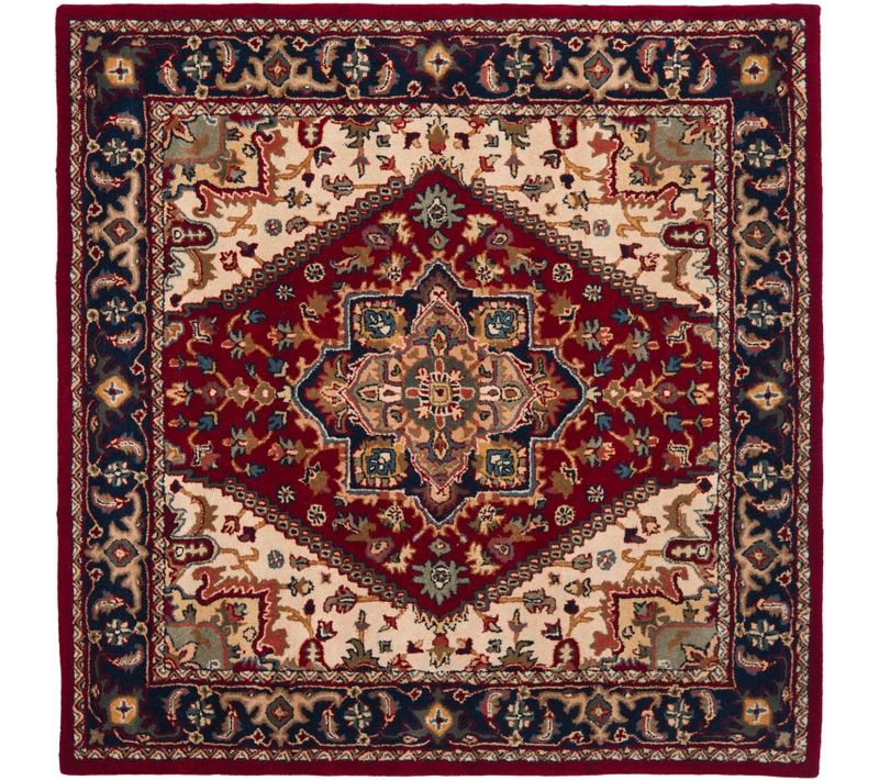 Tapis Heritage 122 X 122 Cm Traditionnel Juna Rouge