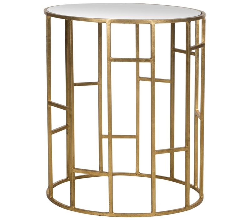 Table D'appoint Lockie Or Fer/miroir 44 X 44 X 53 Cm