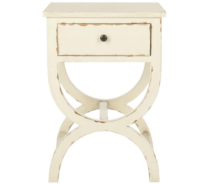 Table D'appoint Orma Blanc Peuplier 46 X 38 X 68 Cm