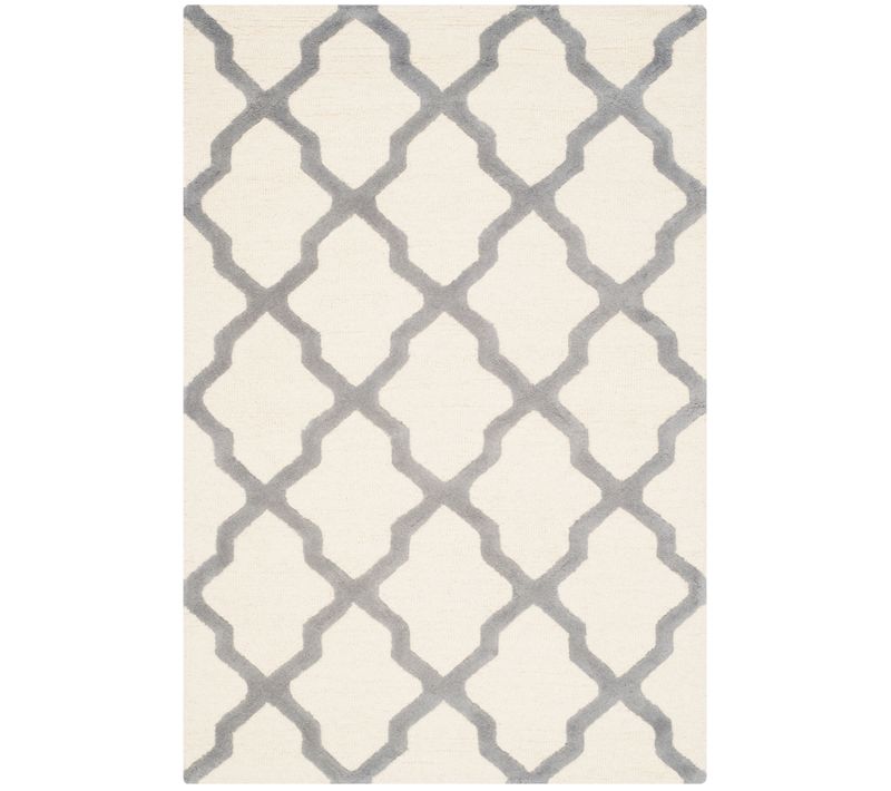 Tapis Cambridge 122 X 183 Cm Treillis Ava Gris