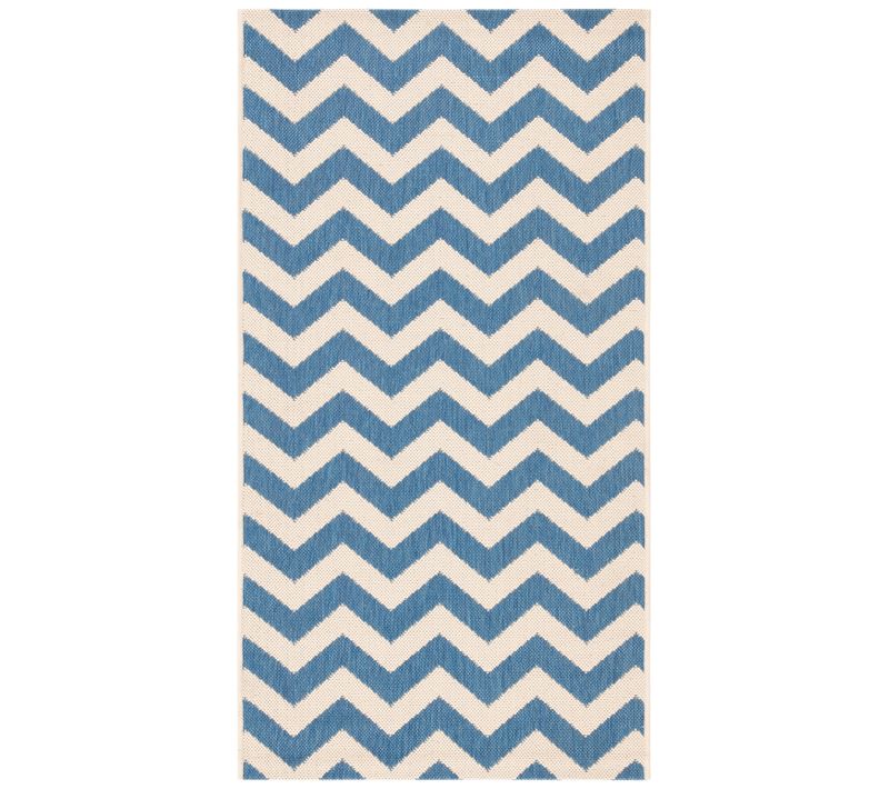 Tapis Cour 122 X 170 Cm Chevron Chelsea Bleu