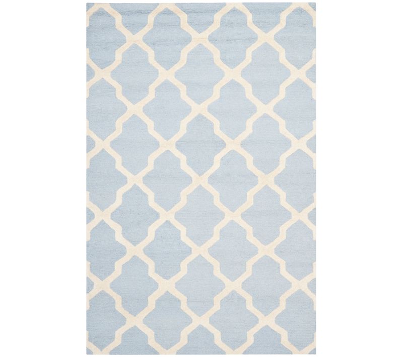 Tapis Cambridge 122 X 183 Cm Treillis Ava Bleu