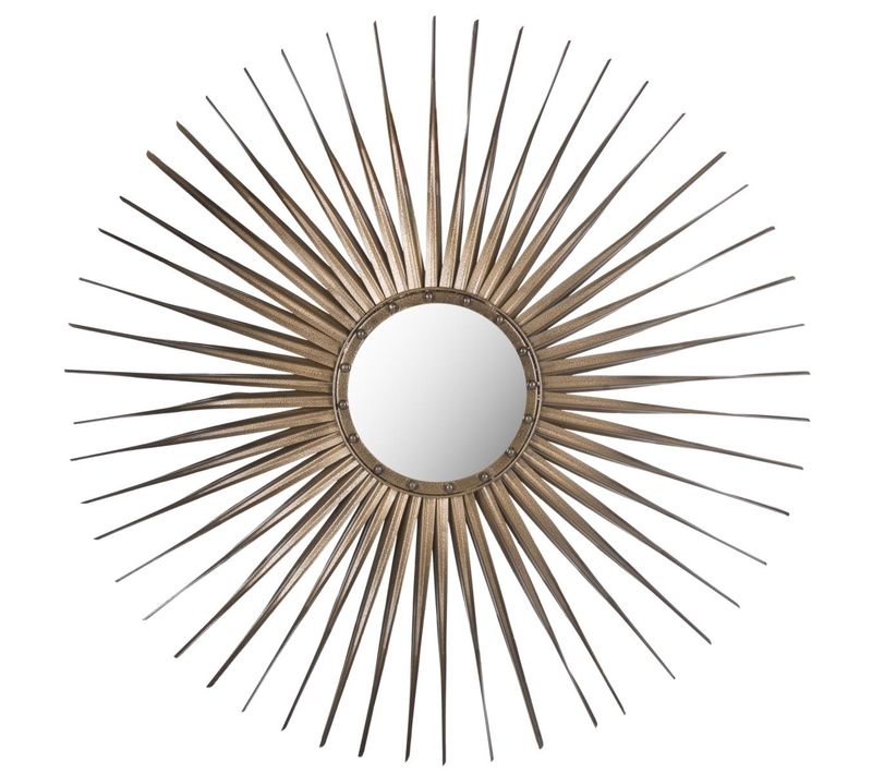 Miroir Alexandra Or Fer/verre/bois 85 X 3 X 85 Cm